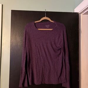 Merona Women's Heathered Purple Long Sleeve Shirt